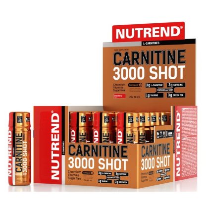 Carnitine 3000 Shot - Nutrend 20 x 60 ml. Pomaranč