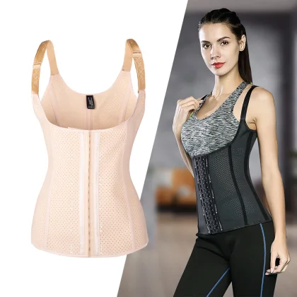 Fitness korzet s ramienkami inSPORTline Corsup Farba béžová,