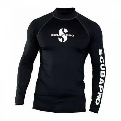 Scubapro Pánské lycrové triko RASHGUARD BLACK UPF50, dlouhý rukáv