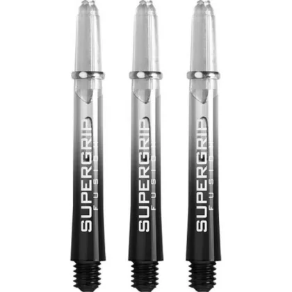 Násadky na šípky Harrows Supergrip Fusion čierne, clear, stredné