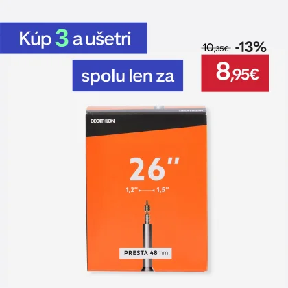 DECATHLON Duša 26 × 1,2/1,5 + ventil Presta 48 mm NO SIZE