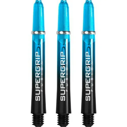 Násadky na šípky Harrows Supergrip Fusion čierne, aqua, stredné