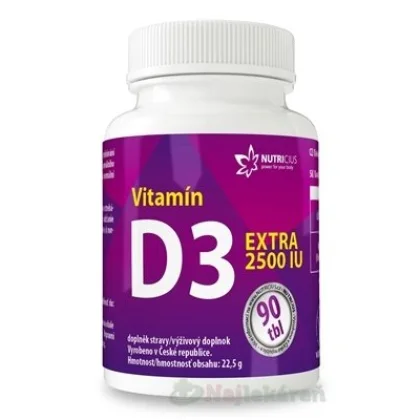 NUTRICIUS Vitamín D3 EXTRA 2500 IU 90tbl