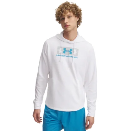Pánská mikina s kapucí UNDER ARMOUR UA Rival Terry Logo Hood-WHT