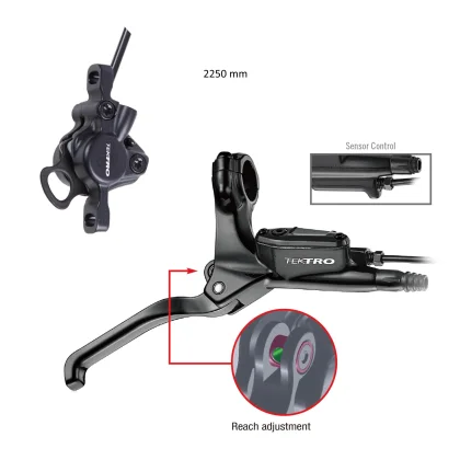 ELOPS Súprava hydraulických bŕzd Tektro HD-E350 2250 mm na nákladný elektrobicykel Longtail R500 E bez