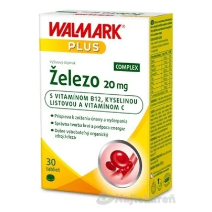 Walmark Železo 20 mg 30 tabliet
