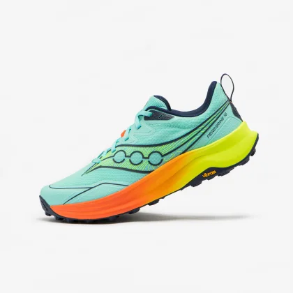 SAUCONY SAUCONY Peregrine 16 pánska obuv na trailový beh zeleno-žlto-oranžová 42