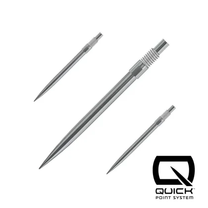 Náhradné hroty Harrows Quick Point strieborné, 30mm - 3ks