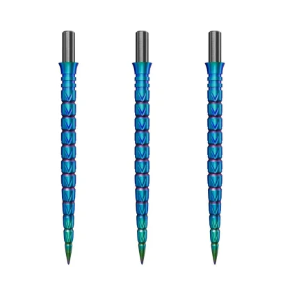 Náhradné hroty na steel šípky Cuesoul Touch Point II V Cuts dúhové, 37mm, 3ks