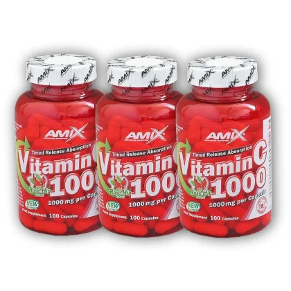 Amix 3x Vitamin C 1000mg + Rose Hips 100 cps