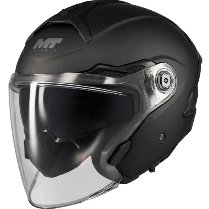 MT Helmets Otevřená helma Cosmo SV Pure A1 matná černá