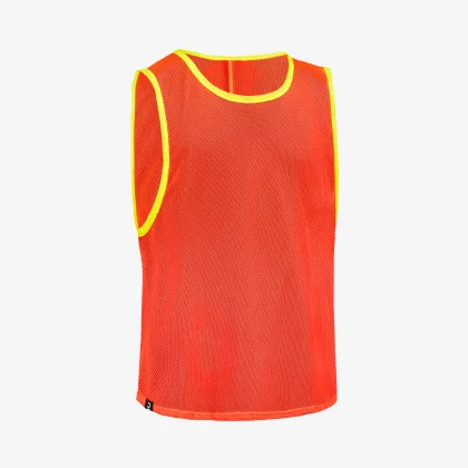 KIPSTA Detský rozlišovací dres na kolektívne športy oranžový reflexný jedna veľkosť