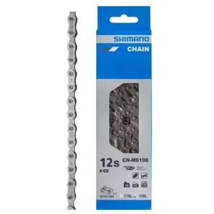 Shimano řetěz CN-M6100 12 speed Deore 116 článků,se spojkou Quick-link, v krabičce