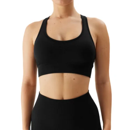Dámska tréningová športová podprsenka 4F SPORT BRA-WSS24USBAF116-20S-DEEP BLACK