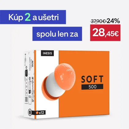 INESIS Golfové loptičky Soft 500 - 12 ks oranžové bez