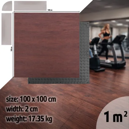 inSPORTline Luxteko Waffle 100x100x2 cm drevo