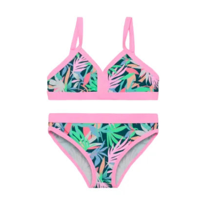 Dievčenské plavky COLOR KIDS Jr. Bikini, AOP-5708-Begonia Pink