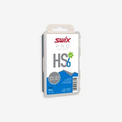 SWIX Vosk HS6 Blue na voskovanie za tepla -6 °C/-12 °C hmotnosť 60 g 60 g