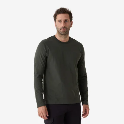 SOLOGNAC Tričko s dlhým rukávom 100 odolné zelené 2XL