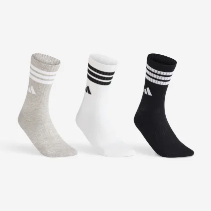 ADIDAS ADIDAS vysoké tenisové ponožky 3 páry čierne/biele/sivé 43-45