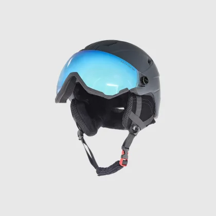 Lyžařská helma s brýlemi unisex - šedá