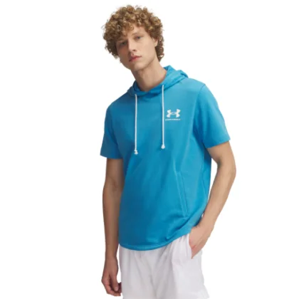 Pánská mikina s kapucí UNDER ARMOUR UA Rival Terry LC SS HD-BLU