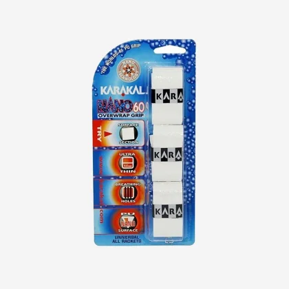 KARAKAL Tenká vrchná omotávka Karakal nano 60 na rakety 3 ks biela bez