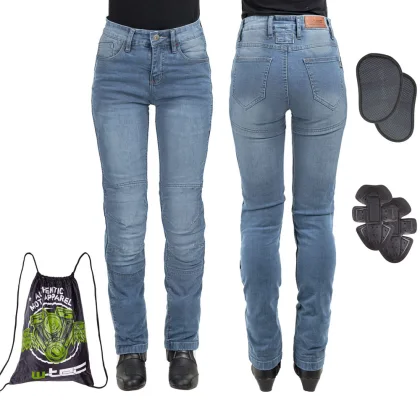 Dámske moto jeansy W-TEC Lustipa Farba modrá,