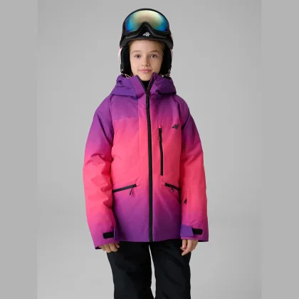 Snowboardová bunda membrána 10000 dievčenská - multicolor