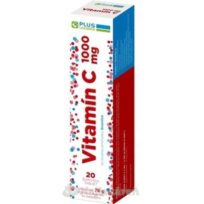Plus Lékáreň Vitamín C 1000 mg príchuť brusnica 20 tabliet
