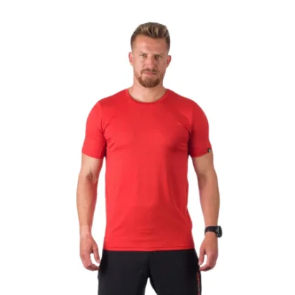 Pánské turistické tričko s krátkým rukávem NORTHFINDER JONES-633-darkredmelange
