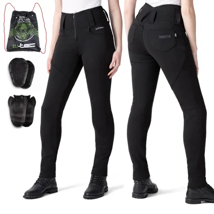 Dámske moto legíny W-TEC Nombutta s aramidom Farba čierna,