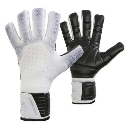 KIPSTA Brankárske futbalové rukavice F900 Cold pre dospelých s opačnými švami sivé 7,5