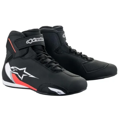 Alpinestars Boty na motorku Sektor černo-bílo-fluo červené