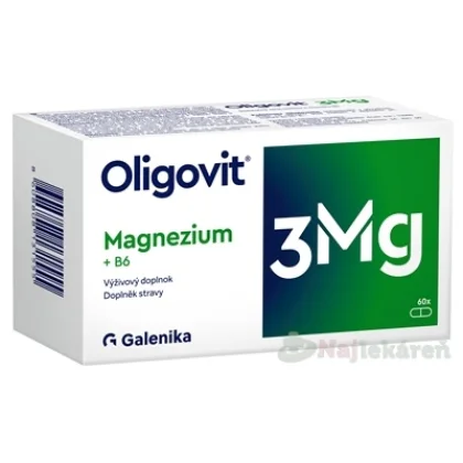 Galenika OLIGOVIT 3 Mg (Magnézium + B6) výživový doplnok 60cps