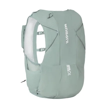 KIPRUN Unisex bežecká trailová vesta BAG 900 10 l zelená + hydrovak 1 l XS-S