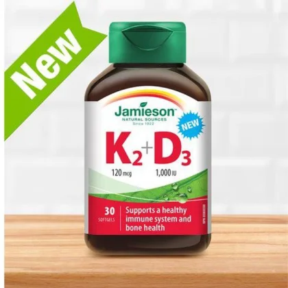 JAMIESON Vitamíny K2 120 µg + D3 1000 IU 30 kapsúl