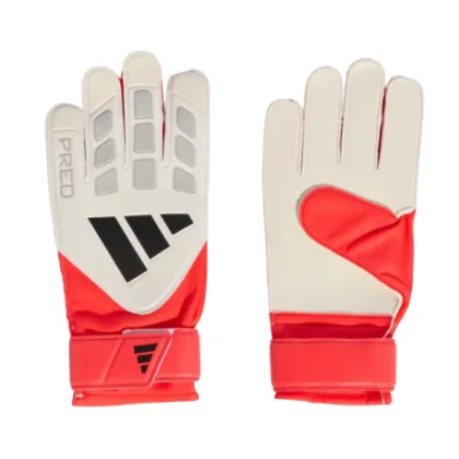 Futbalové brankárske rukavice ADIDAS PRED GL TRN WHITE LUCRED BLACK