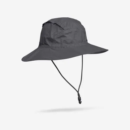 FORCLAZ Trekingový nepremokavý klobúk MT900 tmavosivý 60-62 cm
