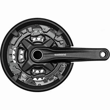 Shimano kliky FC-MT210-L, 175mm 40-30-22 zubů, černé, s krytem, 9 speed, s ložisky