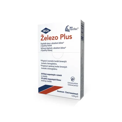 IBSA Železo Plus s citrónovou príchuťou 20 ks