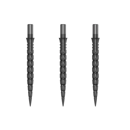 Náhradné hroty na steel šípky Cuesoul Touch Point II V Cuts Gun Grey, 29mm, 3ks