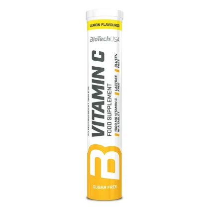 Vitamín C 1000 šumivý - Biotech USA 20 tbl. Lemon