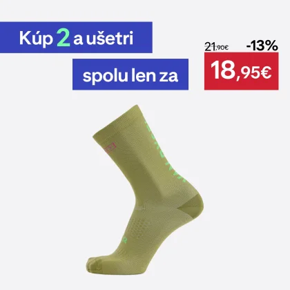 VAN RYSEL Cyklistické ponožky EDR kaki 39-42