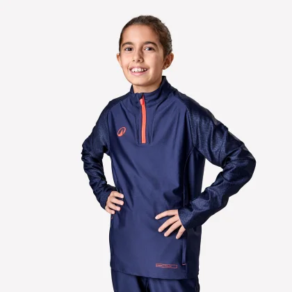KIPSTA Detská futbalová mikina Viralto Roarr modro-červená 12-13 r (151-160 cm)