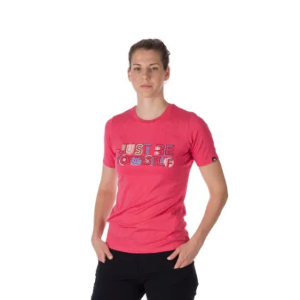 Dámske turistické tričko s krátkym rukávom NORTHFINDER MINNIE-634-pinkmelange