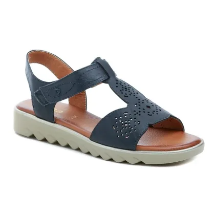 Jana 8-28262-44 navy dámské sandály šíře H