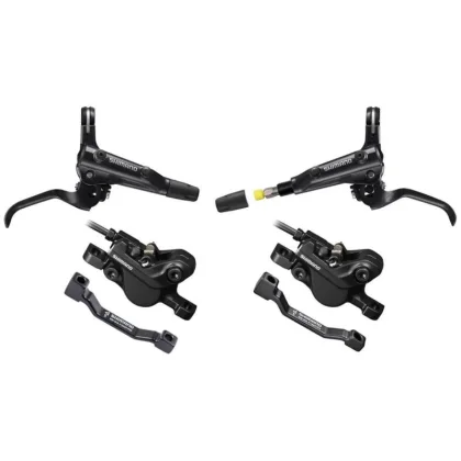 Shimano brzda kotoučová MT501 černá př. a zad. komplet bez kotoučů, černé hadice (zadní J-kit)