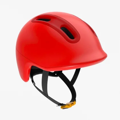 BTWIN Detská cyklistická prilba Play 500 47-55 cm červená S (52-55 cm)
