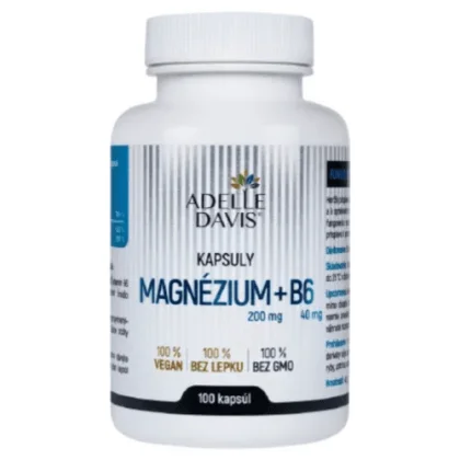 ADELLE DAVIS Magnezium 200mg + B6 40mg 100 kapsúl